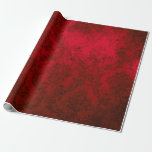 Christmas Burgundy Red Grunge Damask Wrapping Paper<br><div class="desc">Trendy vintage burgundy red damask wrapping paper.</div>
