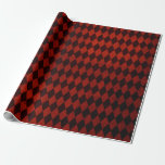 Christmas Burgundy Red Grunge Wrapping Paper<br><div class="desc">Trendy vintage burgundy red diamond pattern wrapping paper.</div>
