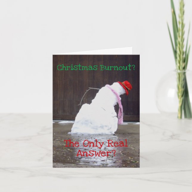 Christmas Burnout Gospel Christmas  Holiday Card (Front)