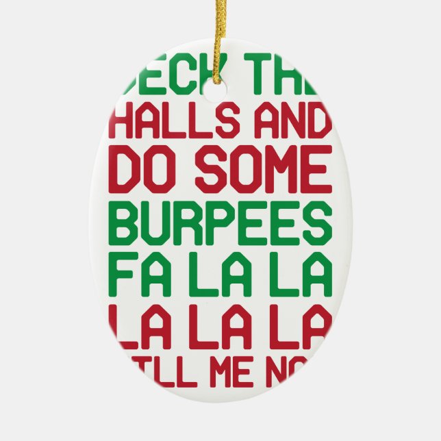 Christmas Burpees Ceramic Ornament (Front)