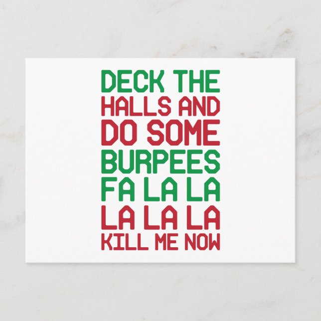 Christmas Burpees Holiday Postcard (Front)