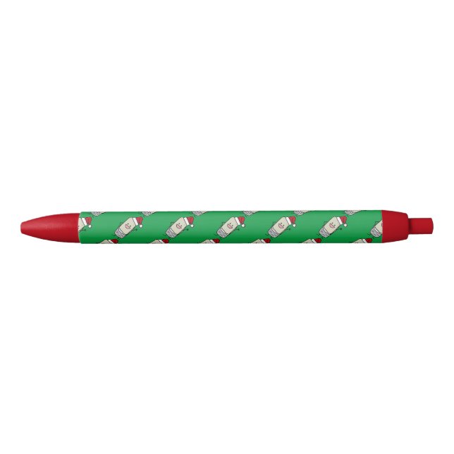 Christmas Burrito Waving Hello Santa Hat Holiday Pen (Front)