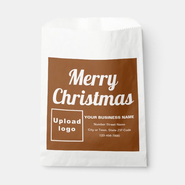 Christmas Business Brown Background Paper Bag (Front)