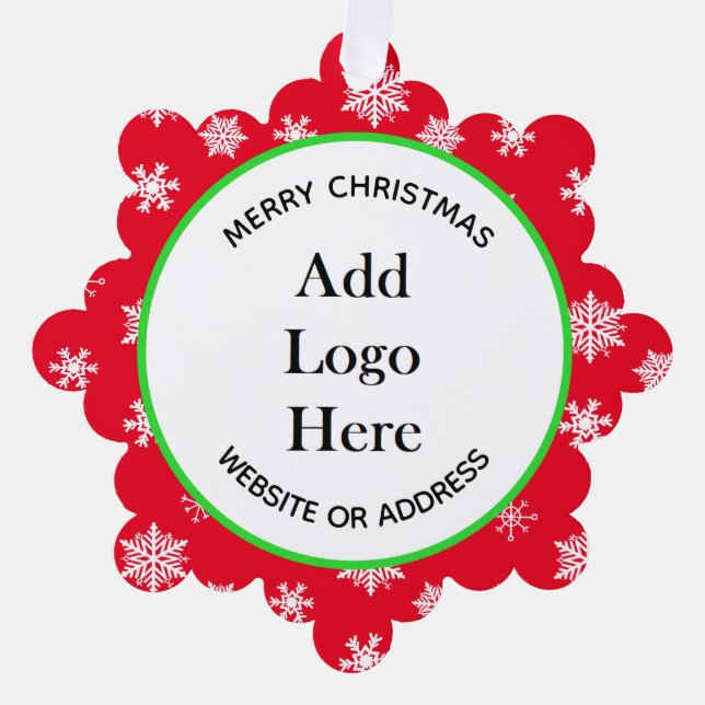 Christmas Business Customer Appreciation Gifts Ornament Card (Front)