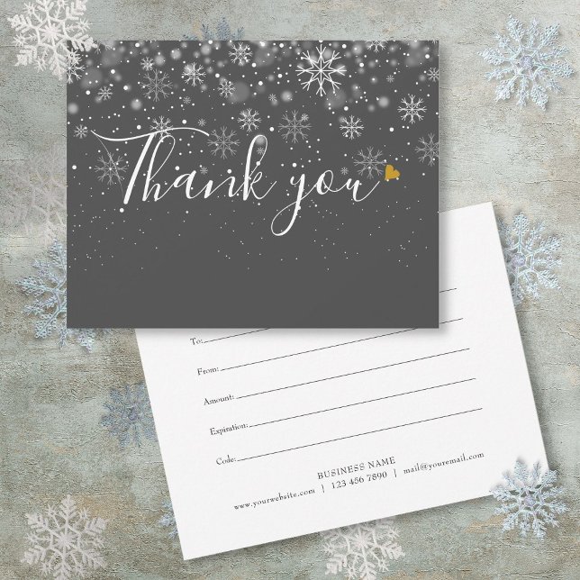 Christmas Business Gift Certificate Thank You Card (Christmas Business Gift Certificate Thank You Card)