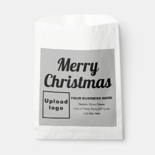 Christmas Business Gray Background Paper Bag