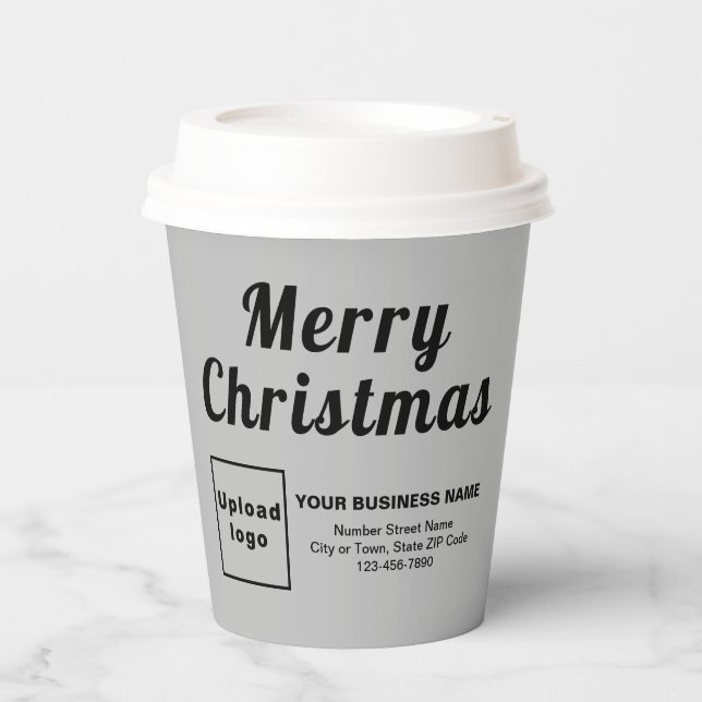 Christmas Business Gray Paper Cup (Front)