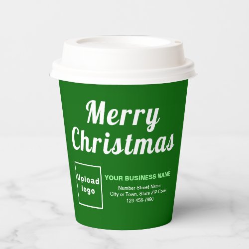 Christmas Business Green Paper Cup