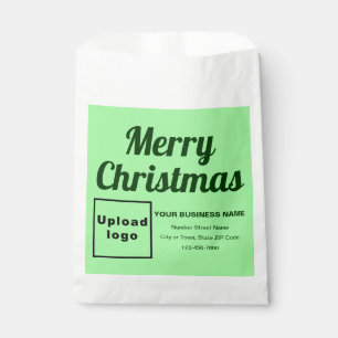 Christmas Business Light Green Background Favor Bag