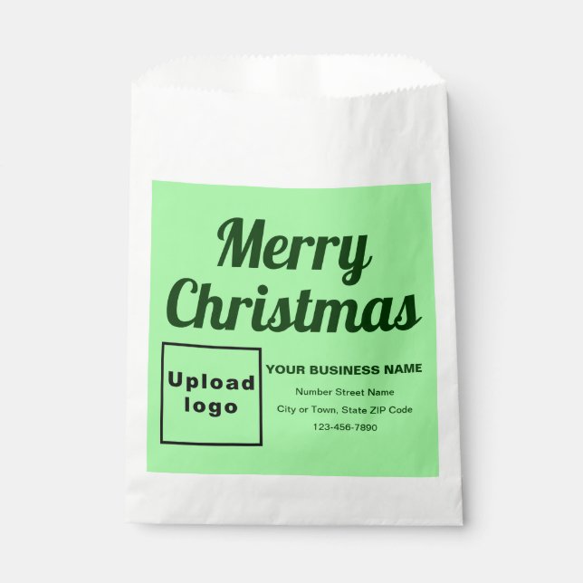 Christmas Business Light Green Background Favor Bag (Front)