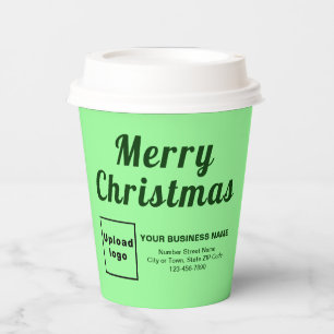 Christmas Business Light Green Paper Cup