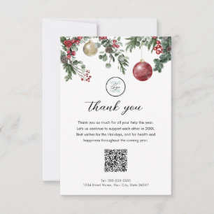 Christmas Business Logo Holiday Thank You