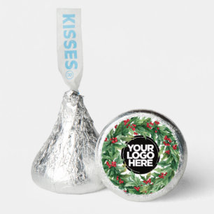 Christmas Business Logo Holly Berry Hershey®'s Kisses®