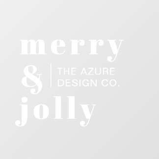 Christmas Business Merry and Bright Modern Window  Window Cling
