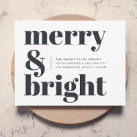 Christmas Business | Merry & Bright Black & White