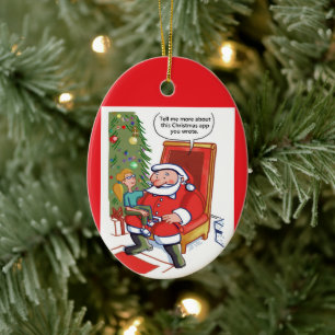 Christmas Business Partners oval ceramic ornament