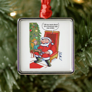 Christmas Business Partners sq premium ornament