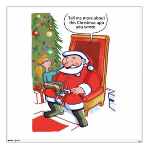 Christmas Business Partners square wall decal