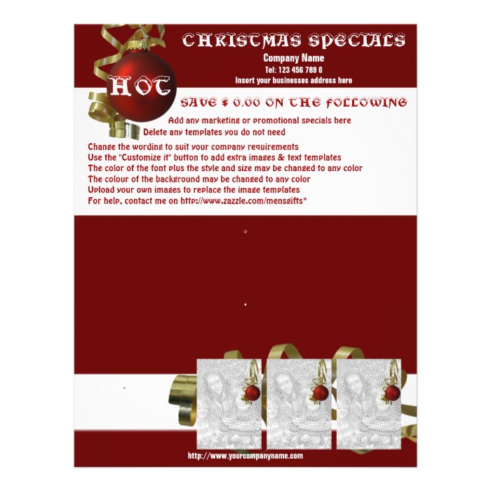 Christmas business promotional marketing leaflets flyer