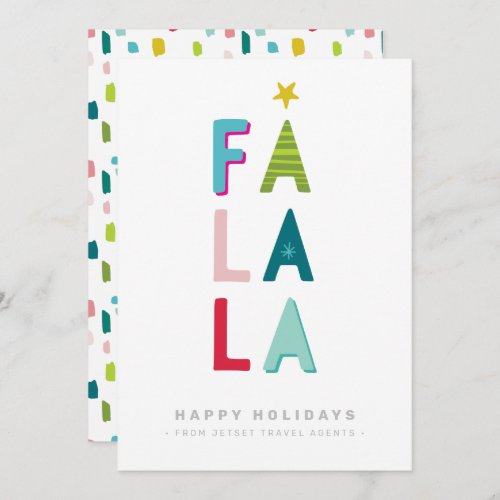 CHRISTMAS BUSINESS THANKS modern typography falala Invitation