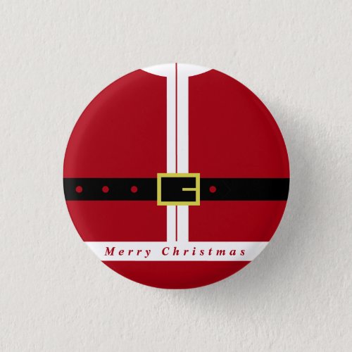 Christmas Button Gift Funny Santa Claus Design
