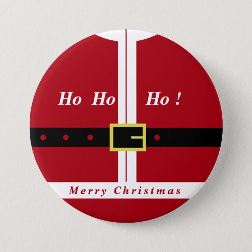 Christmas Button Gift with Funny Santa Design