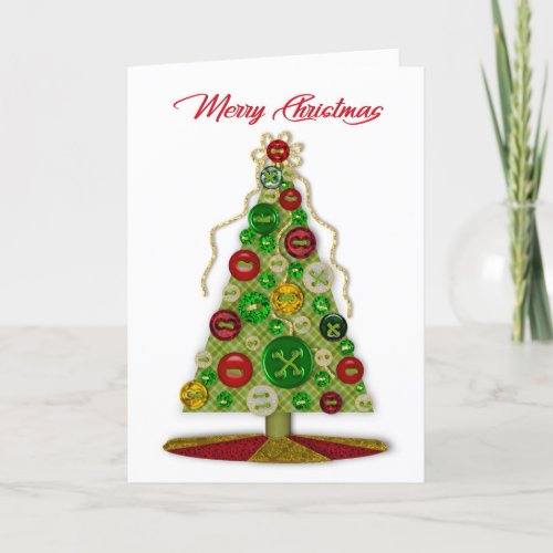 Christmas Buttons Tree from All of Us Crafts Card