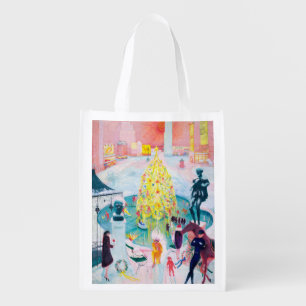 Christmas by Florine Stettheimer Grocery Bag