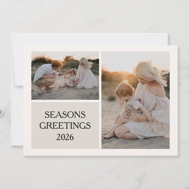 Christmas By The Sea Photo Holiday Card (Front)