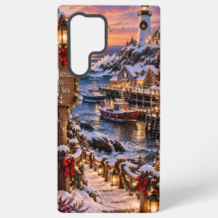 Christmas by the Sea Samsung Galaxy S22 Ultra Case