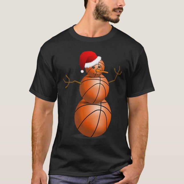 Christmas Bysketbyll - Bysketbyll Snowman  T-Shirt (Front)