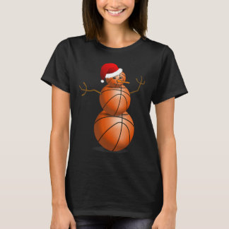 Christmas Bysketbyll - Bysketbyll Snowman T-Shirt