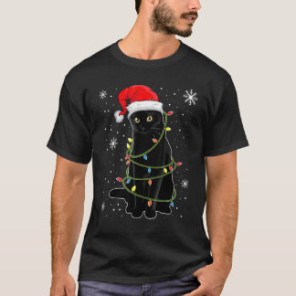 Christmas Ca For Men, Black Cat Christmas Pajama 1 T-Shirt