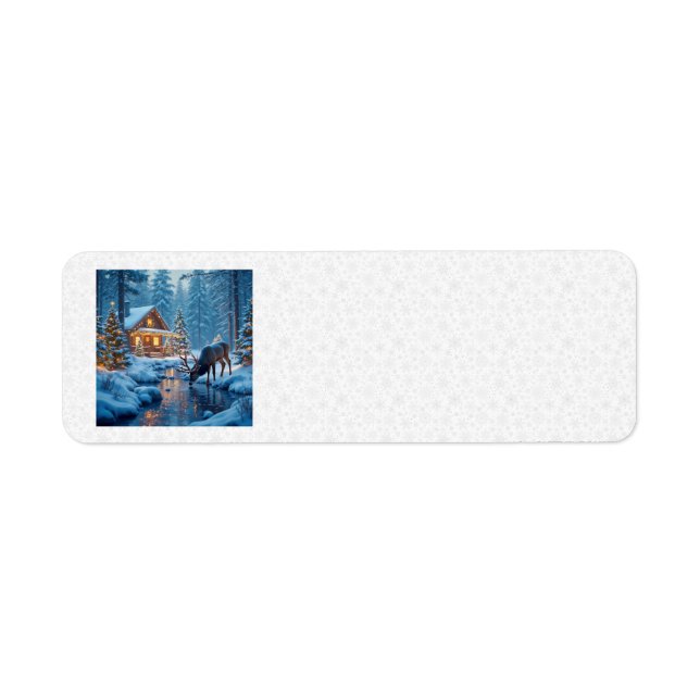 Christmas Cabin Address Labels (Front)