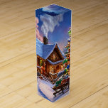 Christmas Cabin in the Forest Wine Label – Cozy  Wine Box<br><div class="desc">🎄 Christmas Cabin in the Forest Wine Label – Cozy Winter Holiday Bottle Sticker Create a warm and festive atmosphere with this Christmas wine label featuring a cozy cabin in the snowy forest. Perfect for personalizing your holiday wine bottles, this label brings rustic charm to Christmas parties, winter weddings, and...</div>