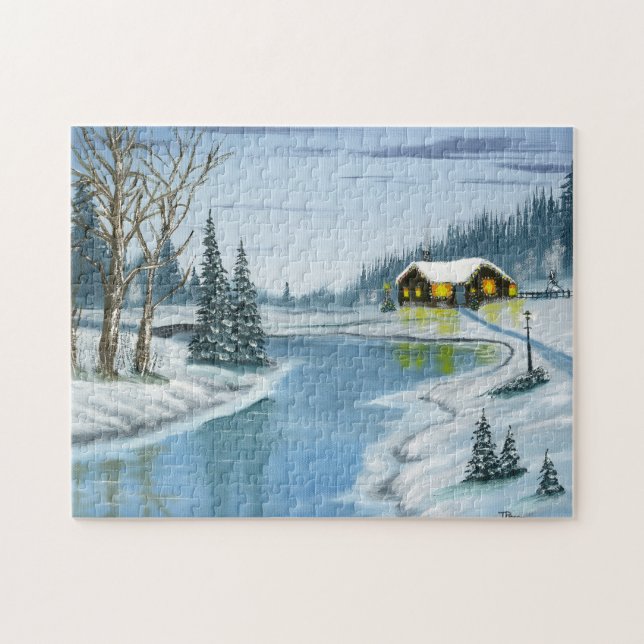 Christmas Cabin  Jigsaw Puzzle (Horizontal)