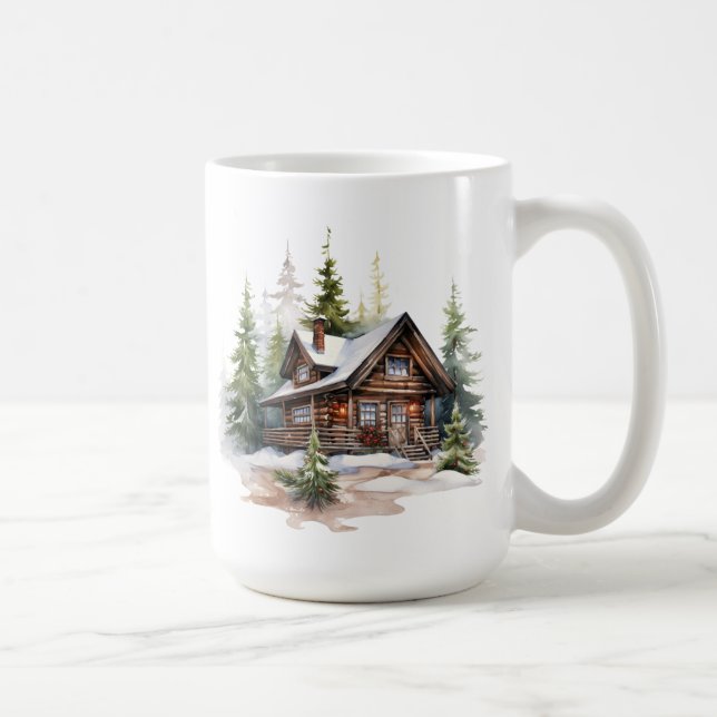 Christmas Cabin Mug (Right)