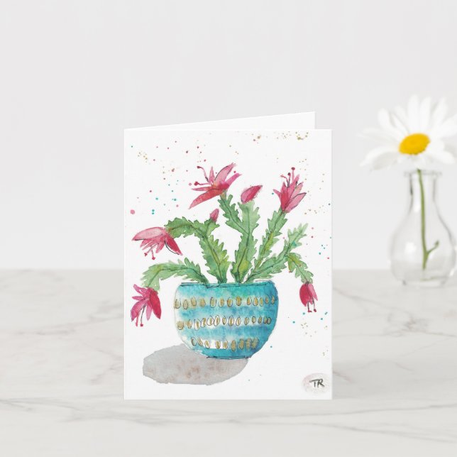 Christmas cactus card (Small Plant)