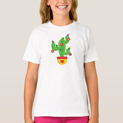 Christmas Cactus Cute Cactus Christmas Ornaments T_Shirt
