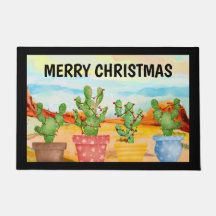 Christmas cactus doormats 