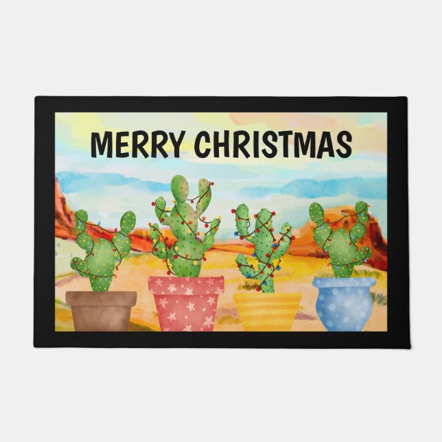 Christmas cactus doormats  (Front)