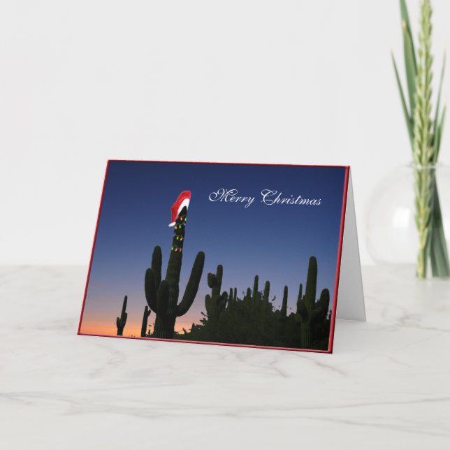 Christmas Cactus Greeting Card (Front)