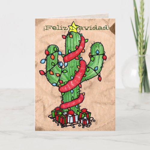 Christmas Cactus Greeting Card