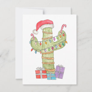 Christmas Cactus Holiday Card