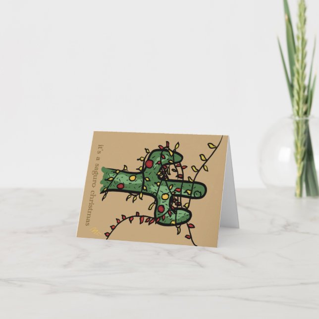 Christmas Cactus Holiday Card (Front)