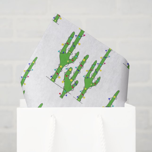 Christmas Cactus Holiday Desert Southwest   Tissue Paper (Gift Bag)