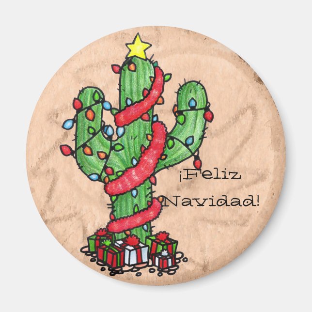 Christmas Cactus Magnet (Front)