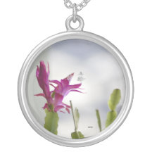 Christmas Cactus Shadow Fairy Necklace