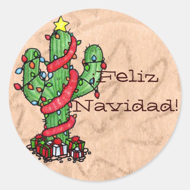 Christmas Cactus Stickers (Front)
