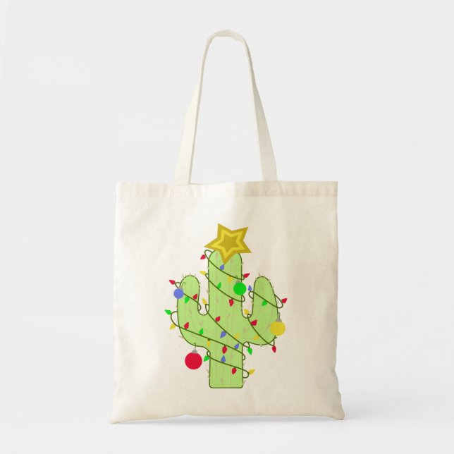 Christmas Cactus Tote Bag (Front)